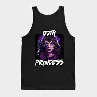 Digital Art Design Of A Goth Princess 6 Tank Top